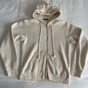 Brandy Melville cream zip up hoodie.